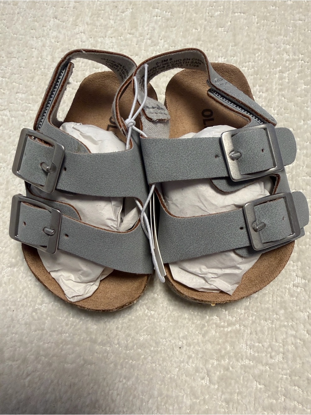 Old Navy Gray and Tan Infant Sandals